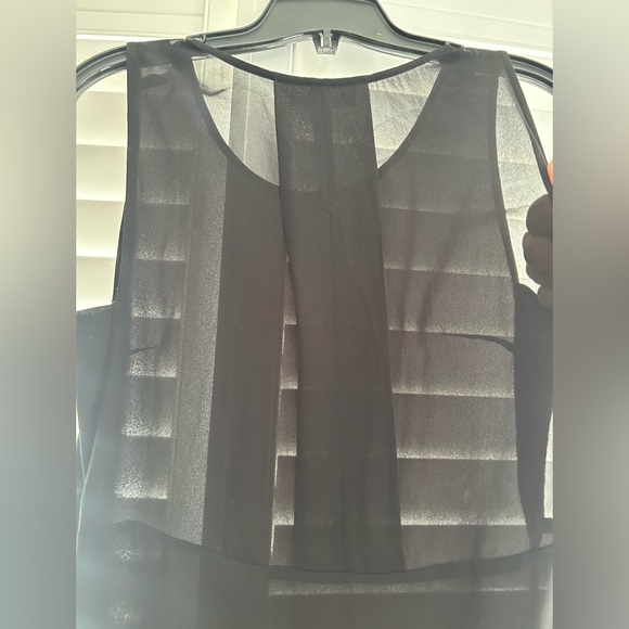 Oak + Fort Sheer Black High Low Sleeveless Dress - Size Small - Picture 3 of 8